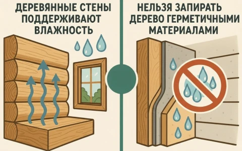 Почему деревянный дом "дышит"